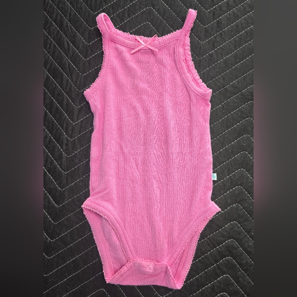 Posh Peanut Pink Textured Bodysuit